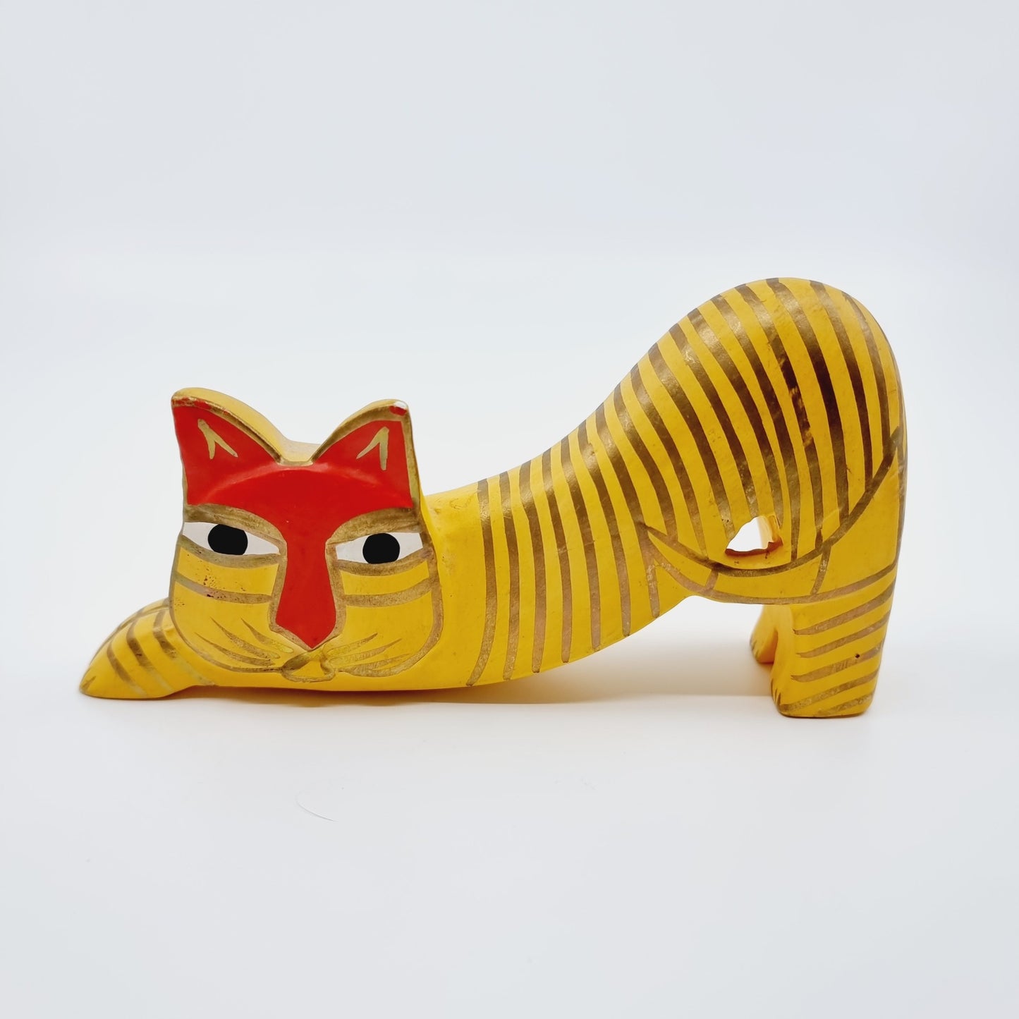 Chat en bois peint (2 pièces) (Modèle n°4)