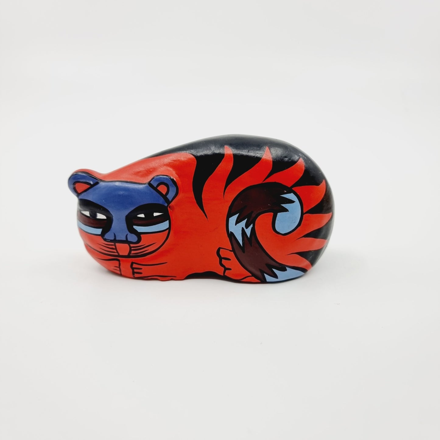 Chat en bois peint (2 pièces) (Modèle n°4)