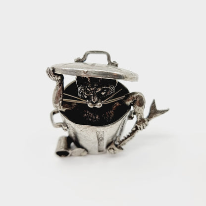 Chat à la poubelle de Michel Laude (Modèle n°18)