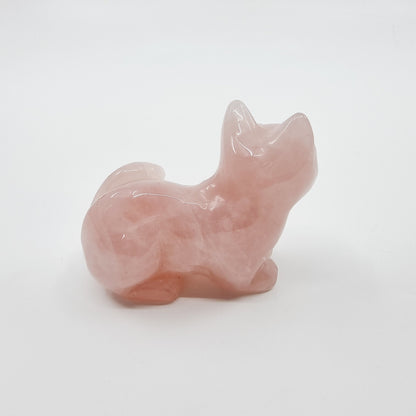 Chat en quartz rose