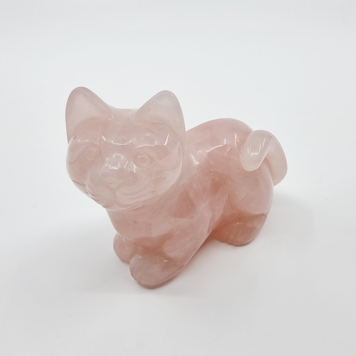 Chat en quartz rose