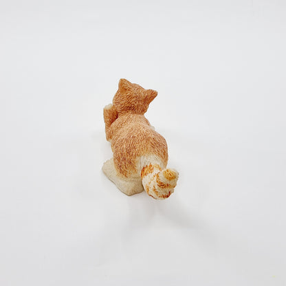 Petit chat roux en résine (Modèle n°84)