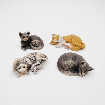 Lot de chats en résine (4 pièces) (Modèle n°21)