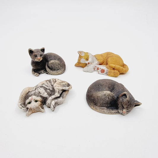 Lot de chats en résine (4 pièces) (Modèle n°21)