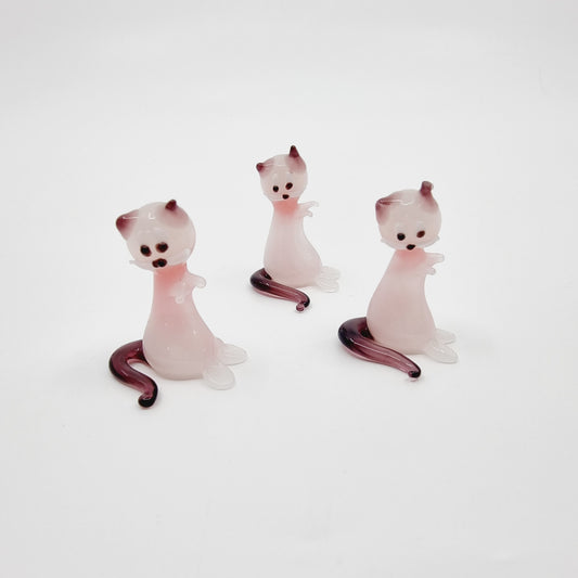 Trio de chats en verre (Modèle n°24)