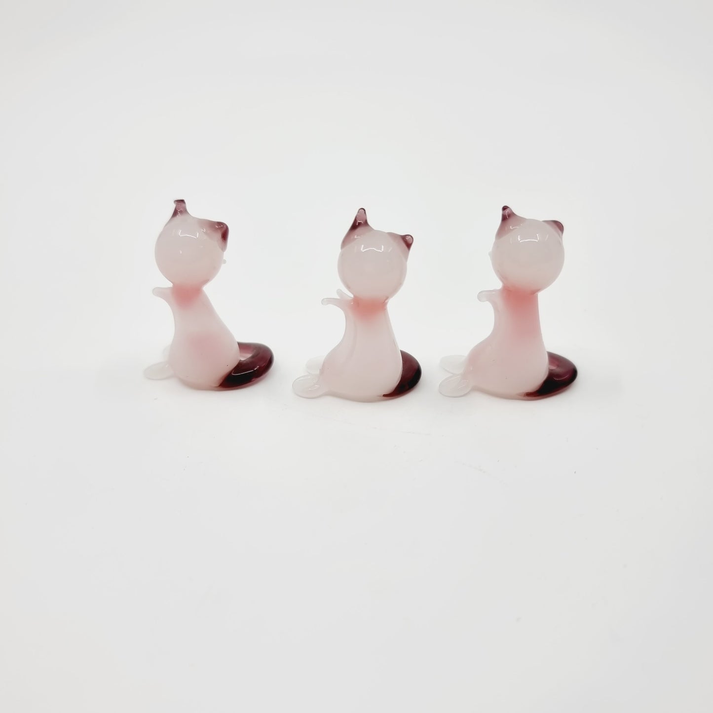 Trio de chats en verre (Modèle n°24)