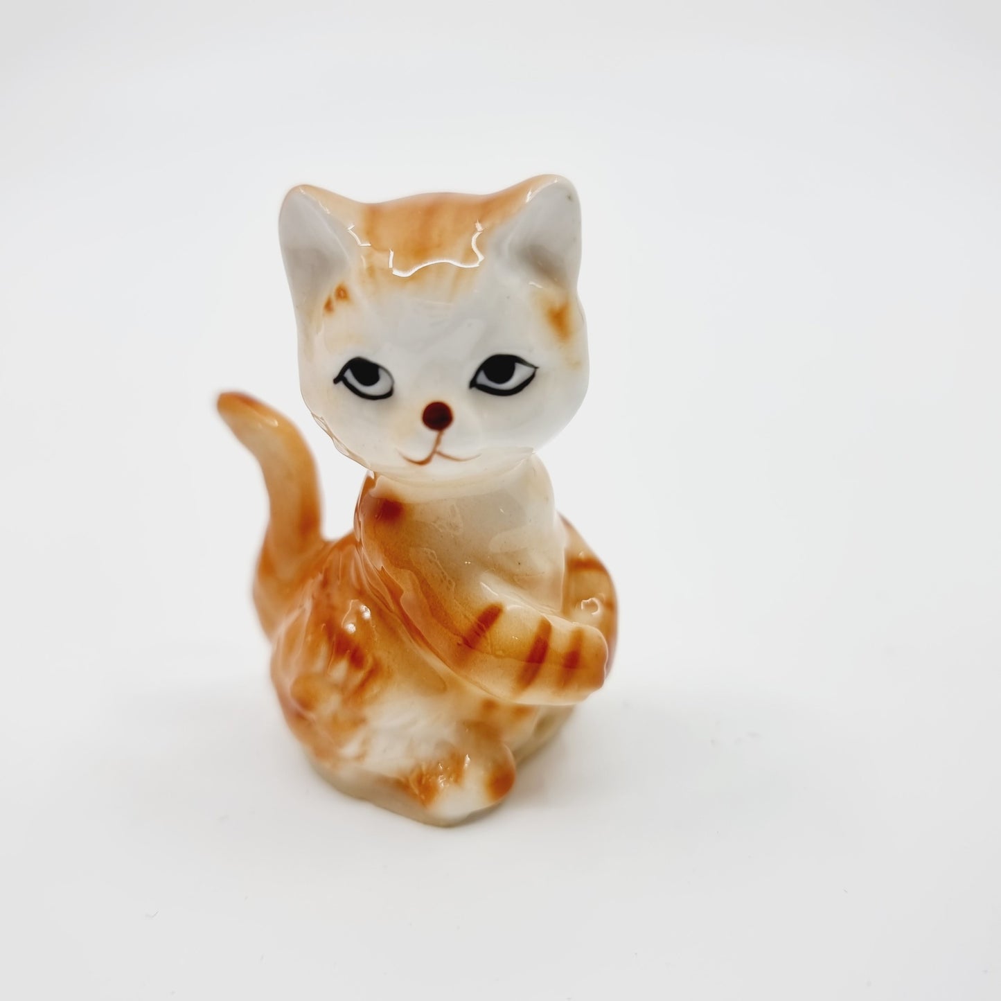 Mini chat roux en porcelaine (Modèle n°23.2)
