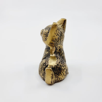 Chat assis en laiton (Modèle n°38)