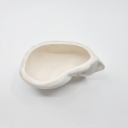 Chat blanc endormi en céramique (Modèle n°80)