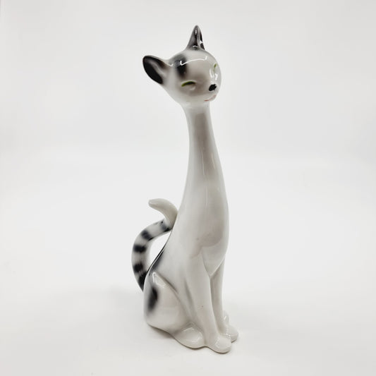 Chat gris/blanc au long cou (Modèle n°73)