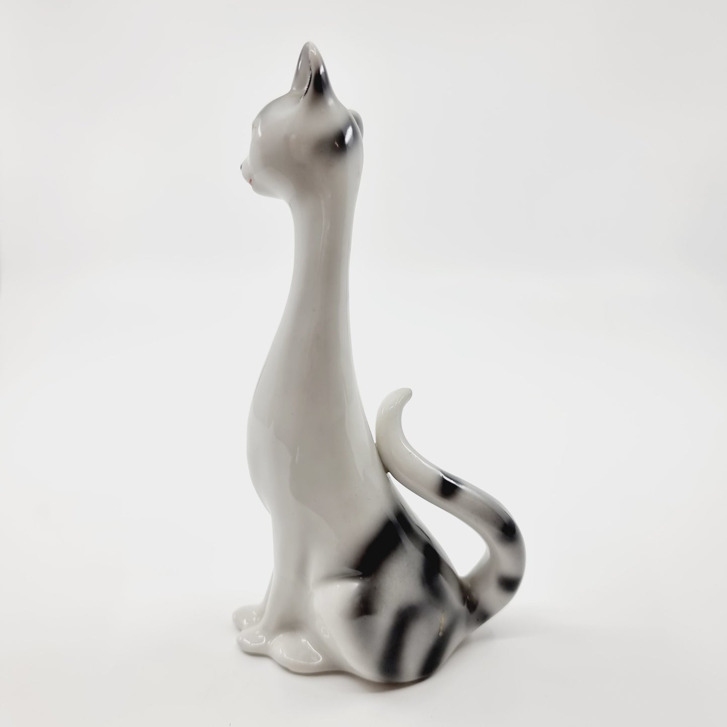 Chat gris/blanc au long cou (Modèle n°73)