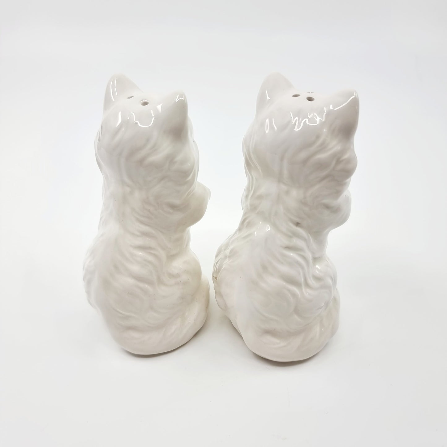Salière et poivrière - chat blanc aux yeux jaunes (Modèle n°82)