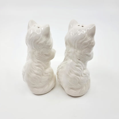 Salière et poivrière - chat blanc aux yeux jaunes (Modèle n°82)