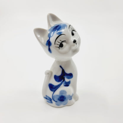 Couple de chats blanc/bleu (Modèle n°68)