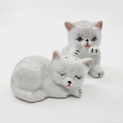 Salière et poivrière - chats dans leur panier (Modèle n°81)