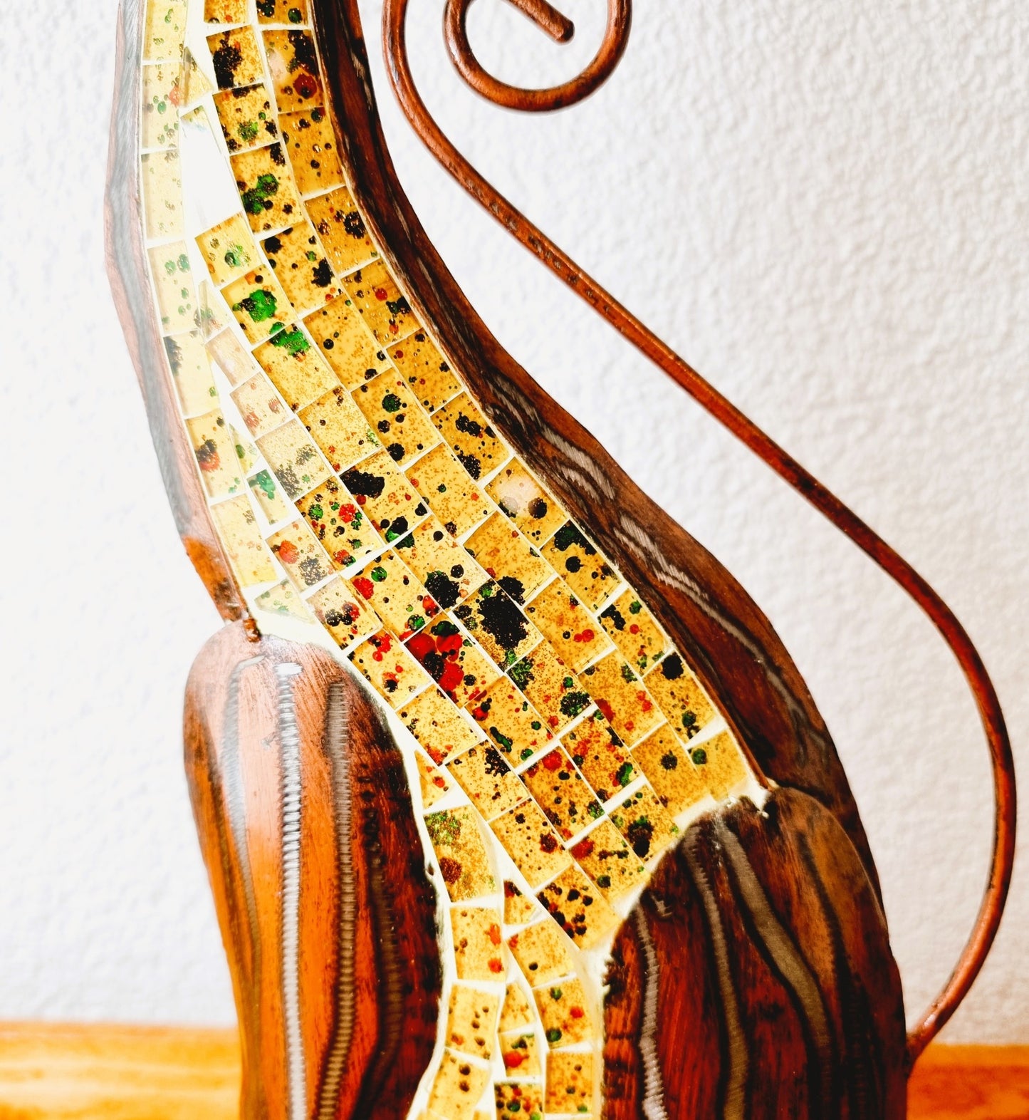 Chat en métal et sa jolie mosaïque (Modèle n°59)