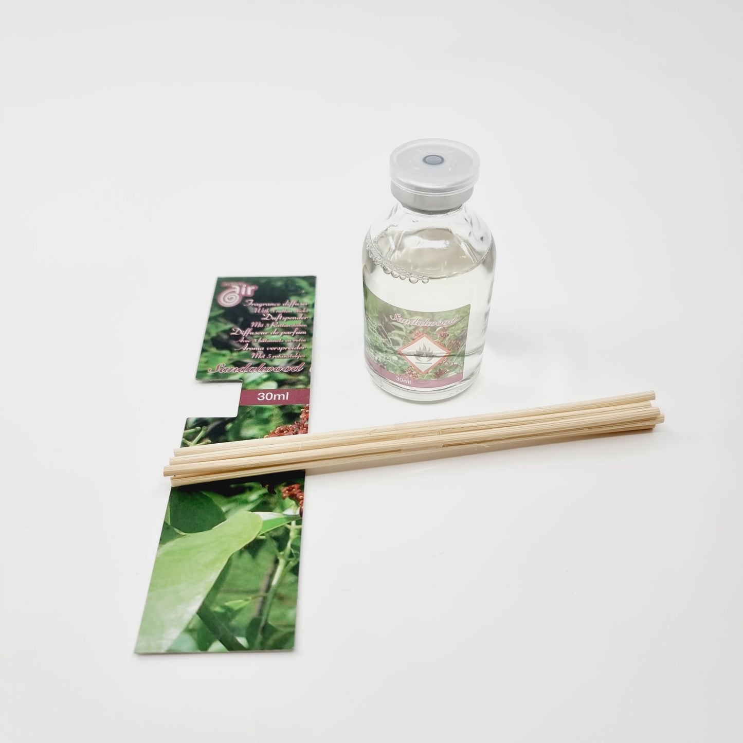 Diffuseur de parfum avec 5 bâtonnets - Bois de santal