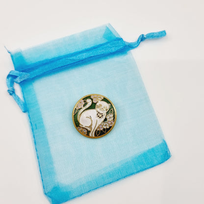 Broche ronde chat (Modèle n°49)