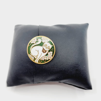 Broche ronde chat (Modèle n°49)