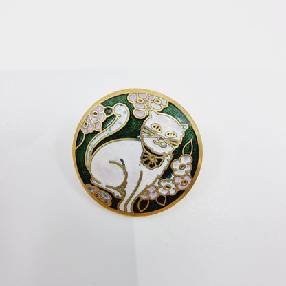 Broche ronde chat (Modèle n°49)