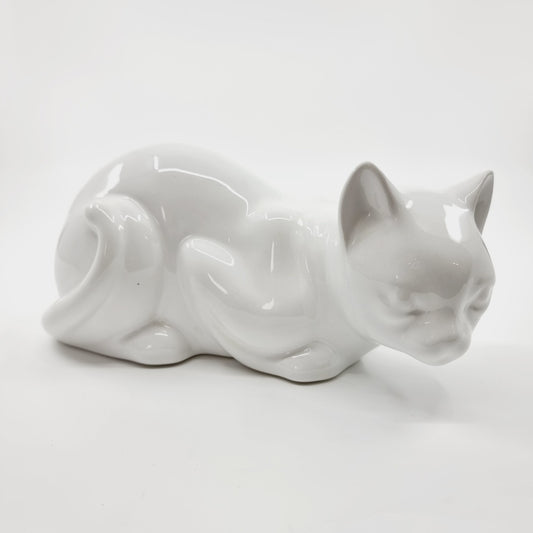Chat en céramique blanc (Modèle n°57)