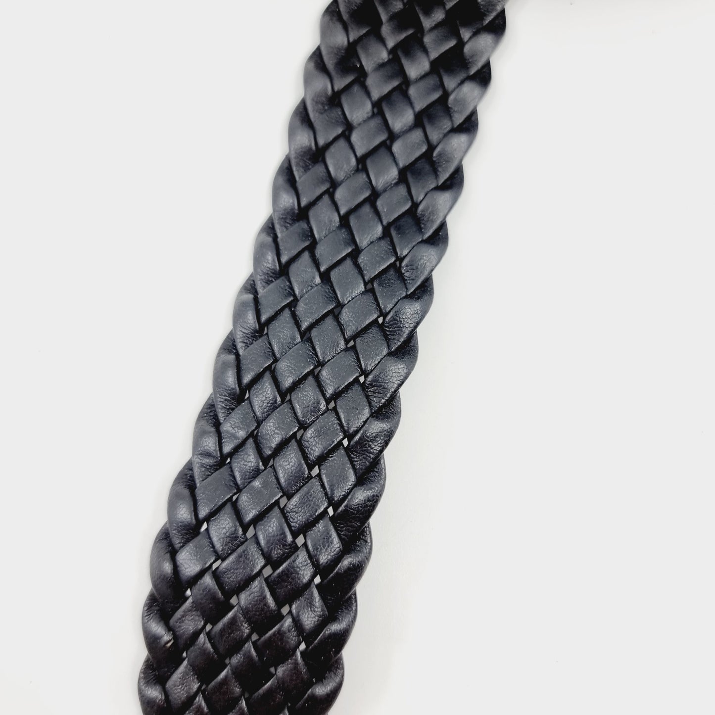 Ceinture tressée noire (SIZE : 2 x 100 cm )