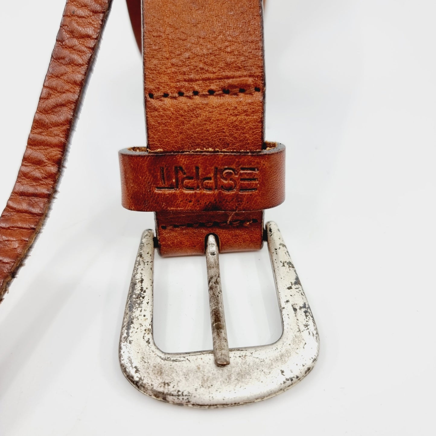 Ceinture cognac en cuir (SIZE : 80 cm)