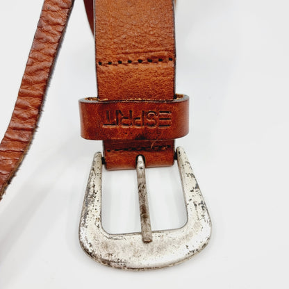 Ceinture cognac en cuir (SIZE : 80 cm)