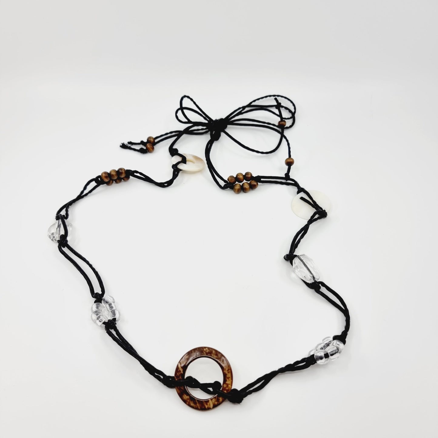 Ceinture ficelle avec perles (SIZE : 90 cm)