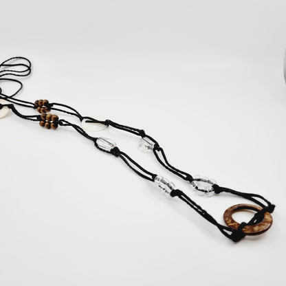 Ceinture ficelle avec perles (SIZE : 90 cm)