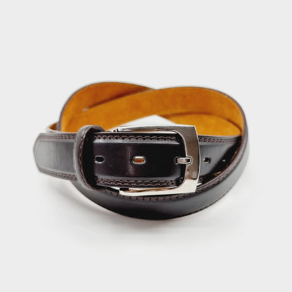 Ceinture marron en cuir (SIZE : 125 cm)