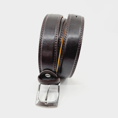 Ceinture marron en cuir (SIZE : 125 cm)