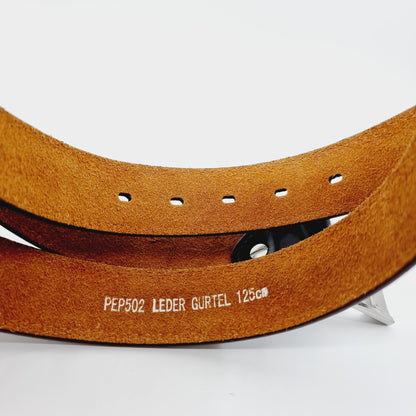 Ceinture marron en cuir (SIZE : 125 cm)