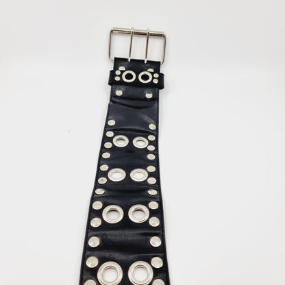 Ceinture larges à œillets apparents (SIZE : 90 cm)