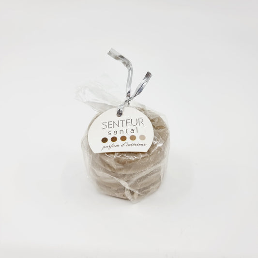 Galets de cire parfumée à fondre - Santal
