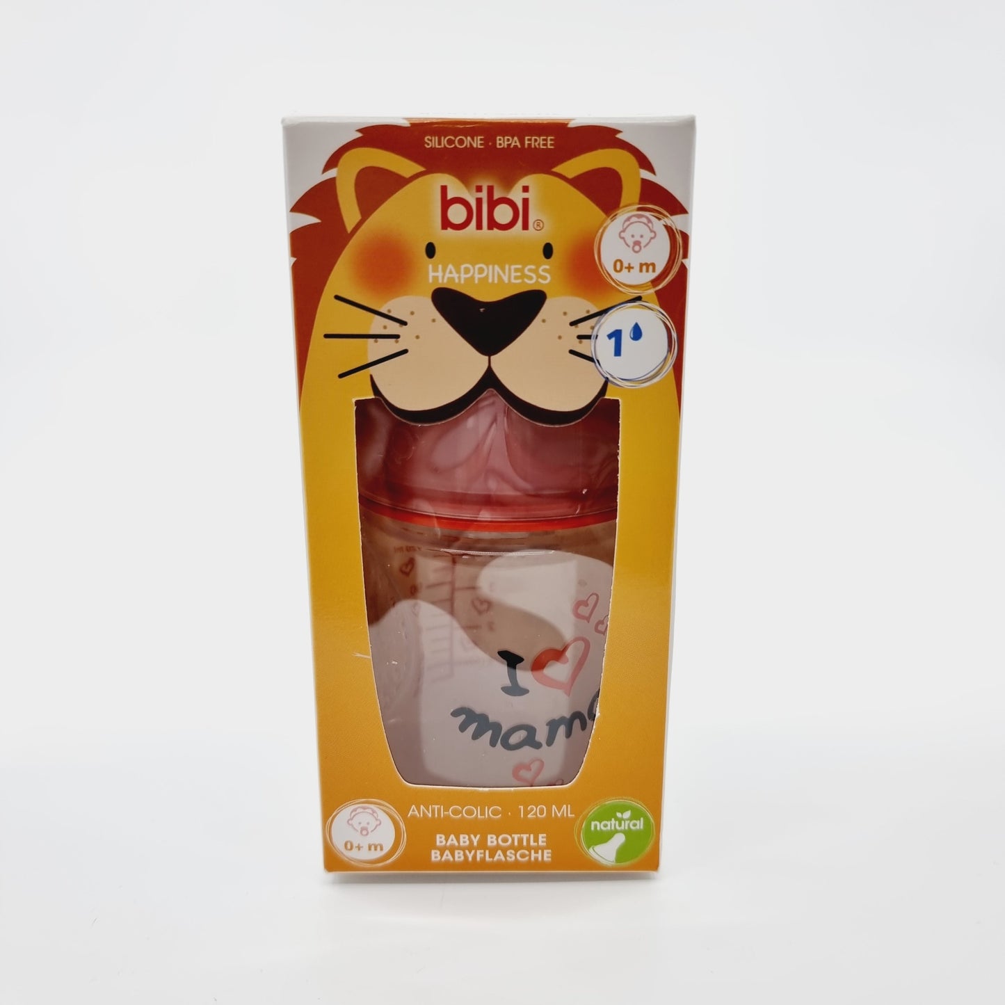 Biberon anti-colique, 120 ml - I love mama