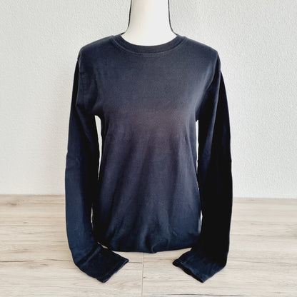 T-shirt noir manches longues (SIZE : 176)