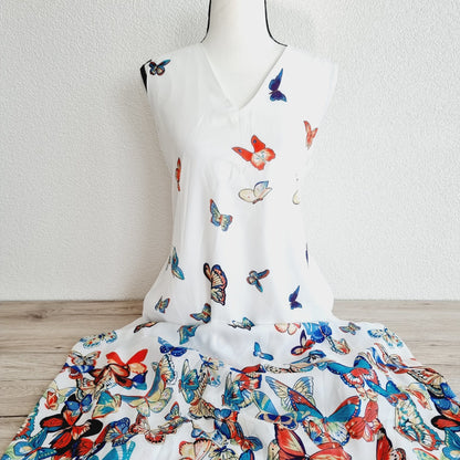 Robe longue aux papillons (SIZE : L)
