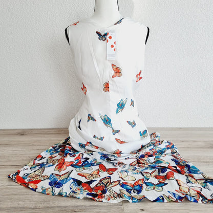Robe longue aux papillons (SIZE : L)