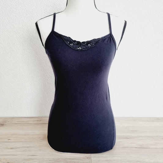 Top noir en dentelle (SIZE : S)