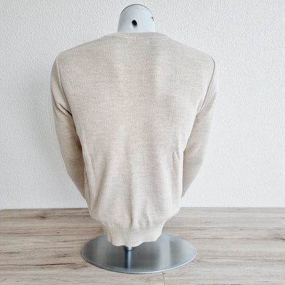 Pullover col en V motif argyle (SIZE : M)