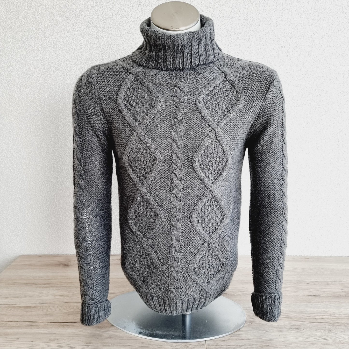 Pullover col roulé en maille (SIZE : XS)