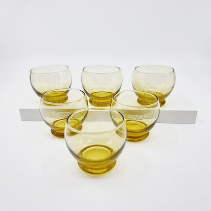 Verrine sphérique jaune (6 pièces)