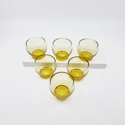 Verrine sphérique jaune (6 pièces)
