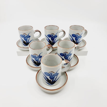 Tasse & sous-tasse - bleuette (2x6 pièces)