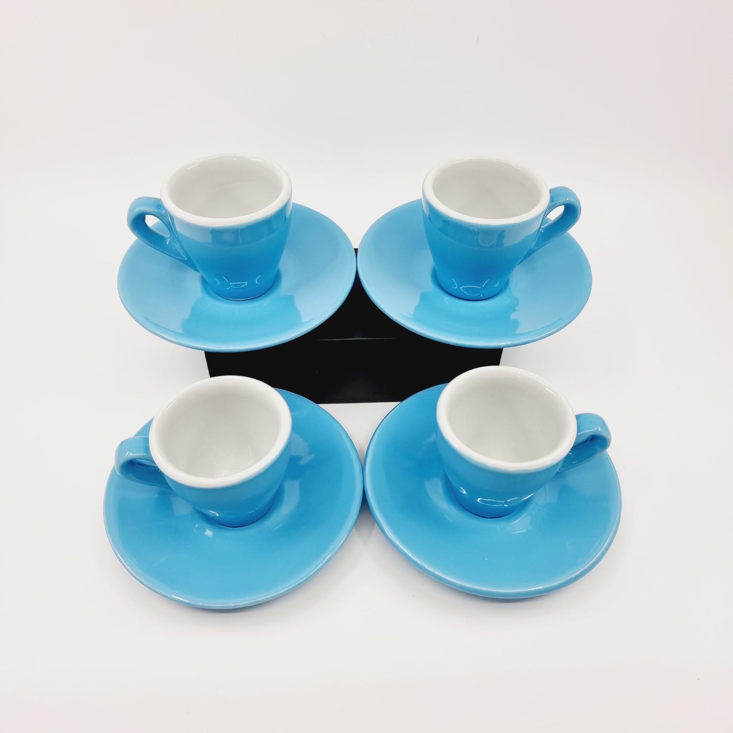 Tasse & sous-tasse à espresso - bleu (2x4 pièces)