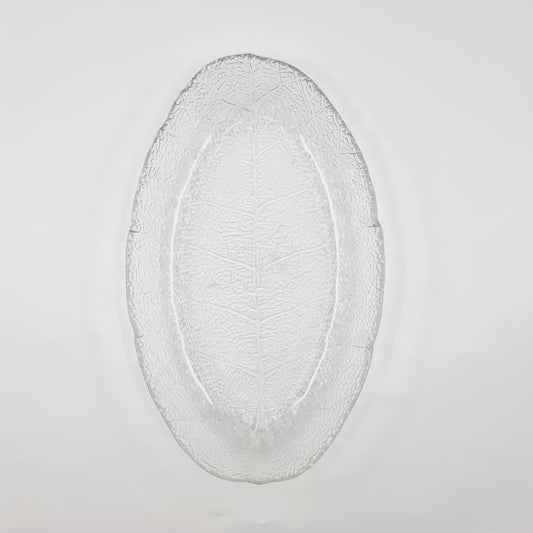 Plat feuille en verre (3 pièces)