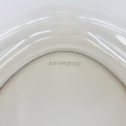 Plat ovale en verre fumé