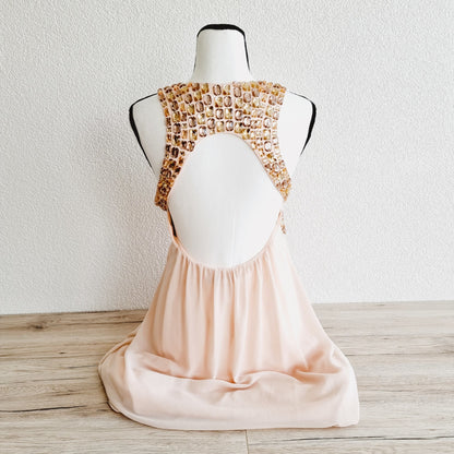 Robe de cocktail - rose pâle (SIZE : 44)