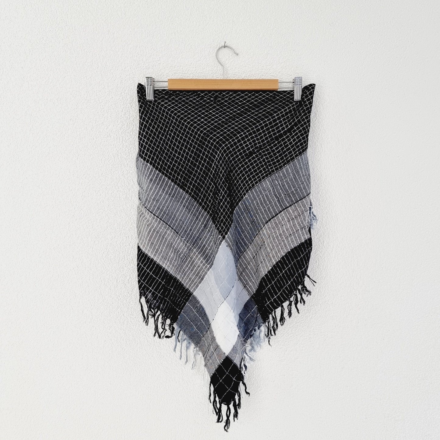 Foulard - noir, gris, blanc